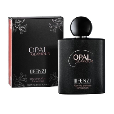 JFenzi Opal Glamour - Aktions-Set, Eau de Parfum 100 ml, Naturliche Soja-Kerze, Aromatherapie-Kerze 200g