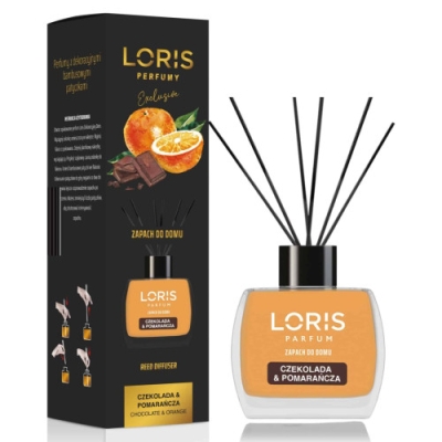 Loris Schokolade & Orange - Raumduft, Aroma Diffusor mit Stabchen 120 ml