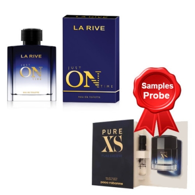 La Rive Just On Time - Eau de Parfum 100 ml, Probe Paco Rabane Pure XS Homme