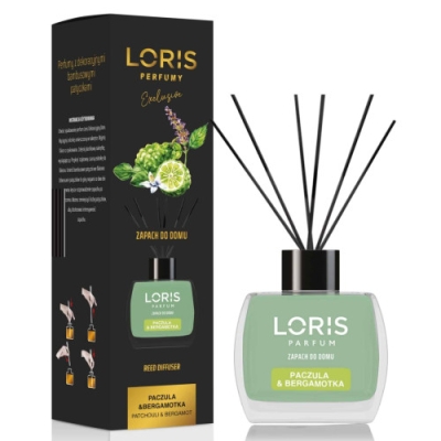 Loris Patchouli & Bergamot - Raumduft, Aroma Diffusor mit Stabchen 120 ml