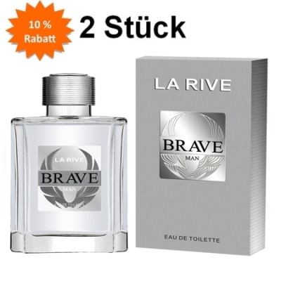 La Rive Brave Men - Eau de Toilette fur Herren 90 ml, 2 Stuck