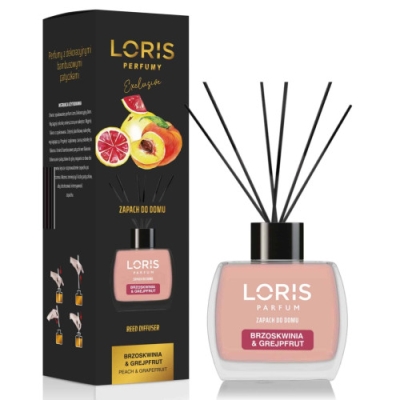 Loris Pfirsich & Grapefruit - Raumduft, Aroma Diffusor mit Stabchen 120 ml