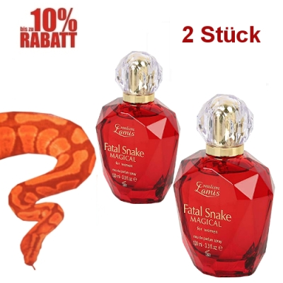 Lamis Fatal Snake Magical - Eau de Parfum fur Damen 100 ml, 2 Stuck