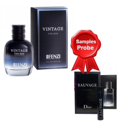 JFenzi Vintage Men - Eau de Parfum 100 ml, Probe Dior Sauvage