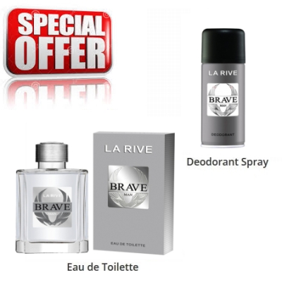 La Rive Brave Men - Aktions Set, Eau de Toilette, Deodorant